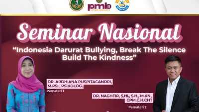 Seminar Nasional PMB Uniba: Dr. Ardhiana & Dr. Naghfir Bahas “Indonesia Darurat Bullying”