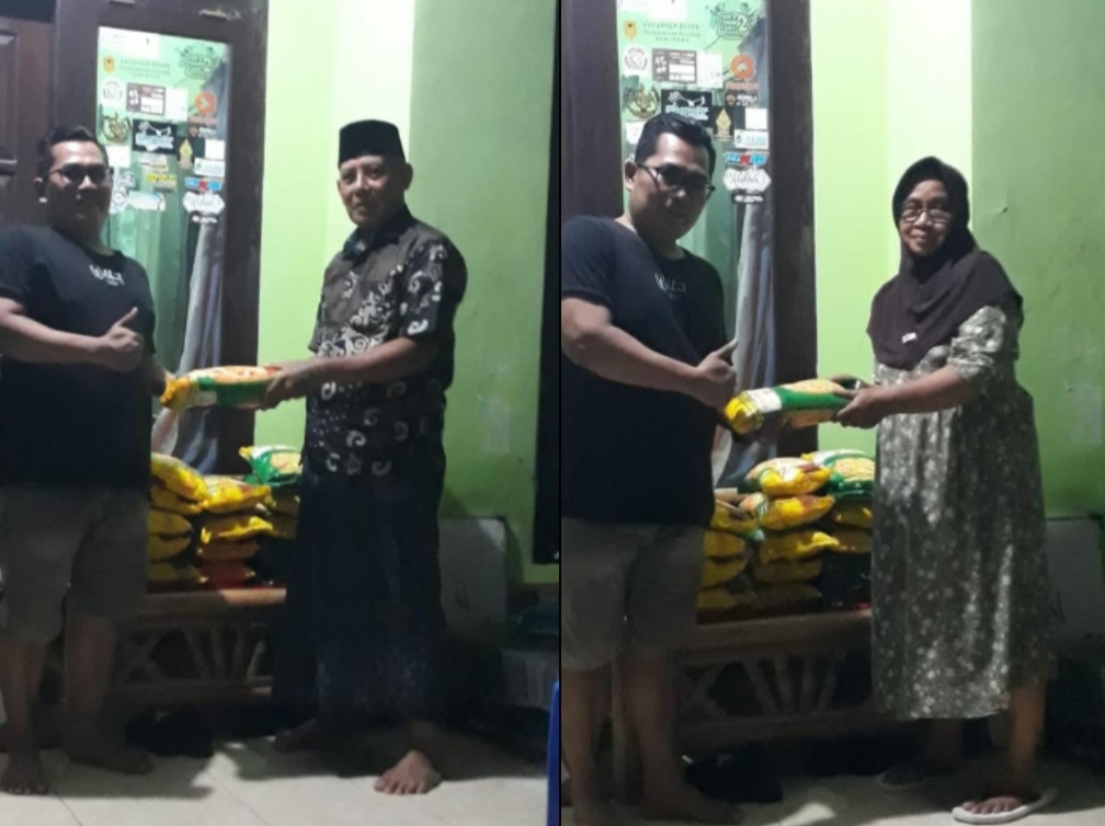 Foto ; Dokumentasi Ketika Bos Edi Mangla memberikan Santunan ke Warga 