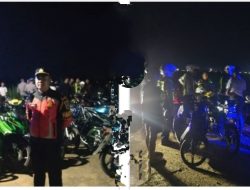 Satlantas Polres Sumenep Tertibkan Balap Liar di Jalur Bandara Trunojoyo, Puluhan Motor Diamankan